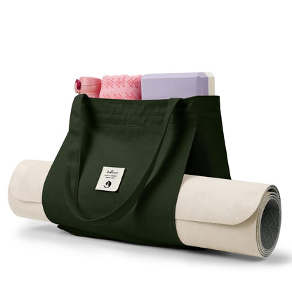 WLLWOO WLLWOO Yoga Bags for Women with Yoga Mats Bags Carrier Carryall Canvas Tote for Pilates Shoulder for Travel Office Beach Workout