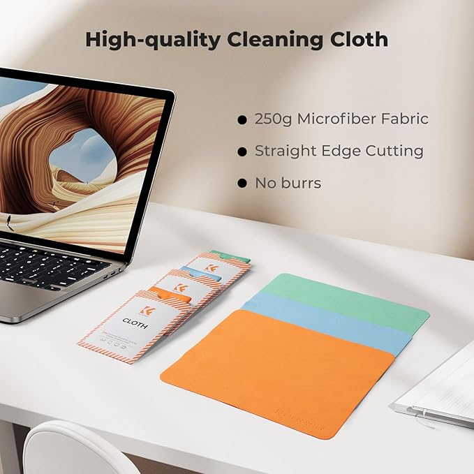 K&F CONCEPT 12 Pack Lens Cleaning Cloth | Microfiber Cleaning Cloth | Glasses