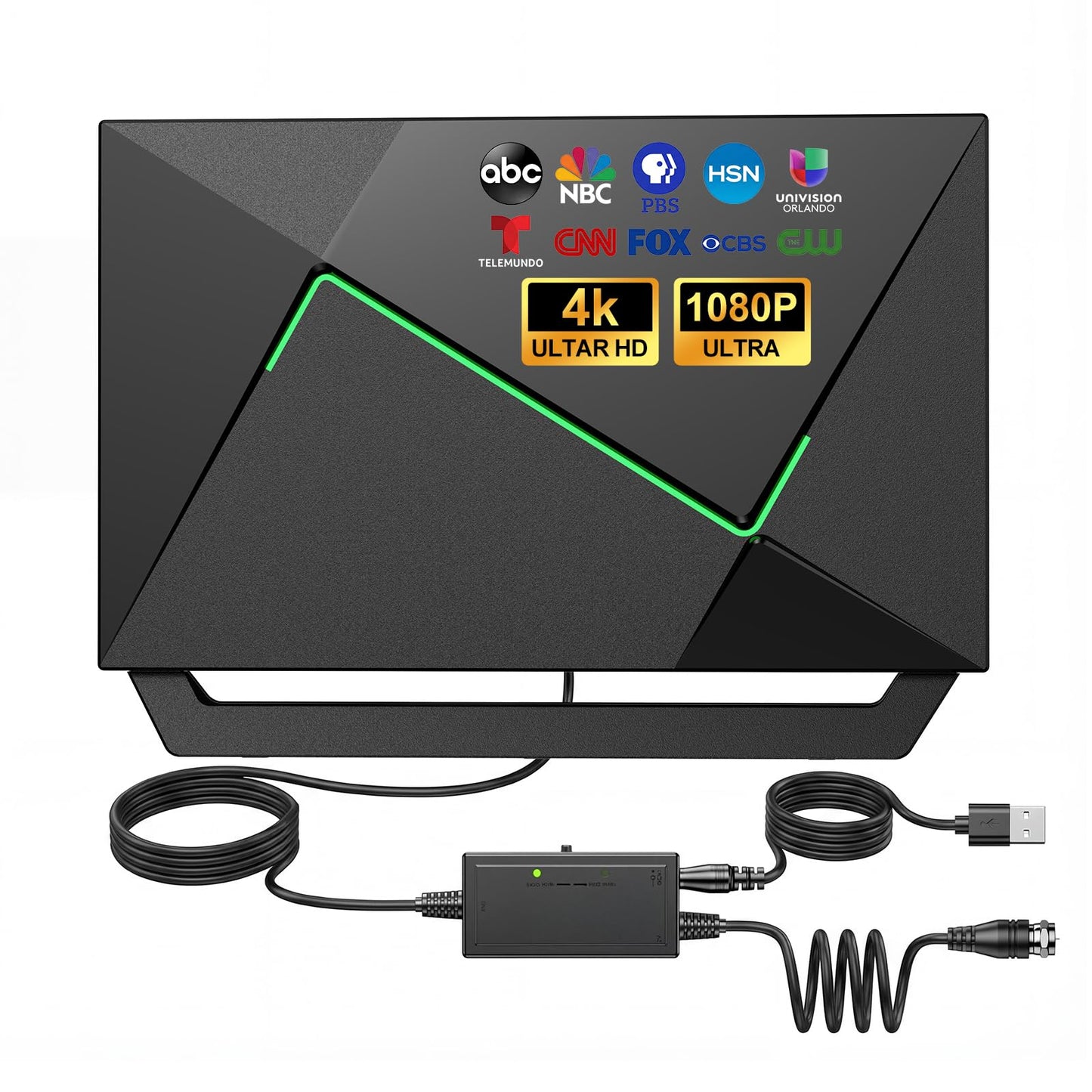 2026 TV Antenna for Smart TV Indoor for Local Channels HD Digital Antenna Outdoor Long Range Reception with Amplifier Signal Booster Supports 4K 1080p HD