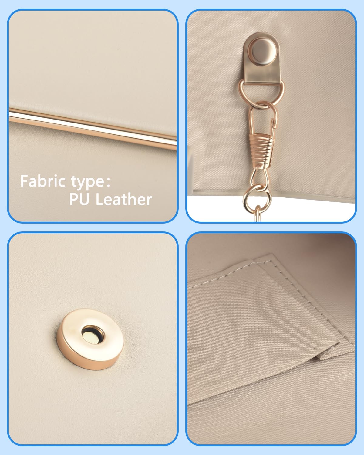 TINDTOP Clutch Purses for Women, PU Leather Formal Evening Bags Shoulder Party Handbags Wedding Cocktail Prom Clutches