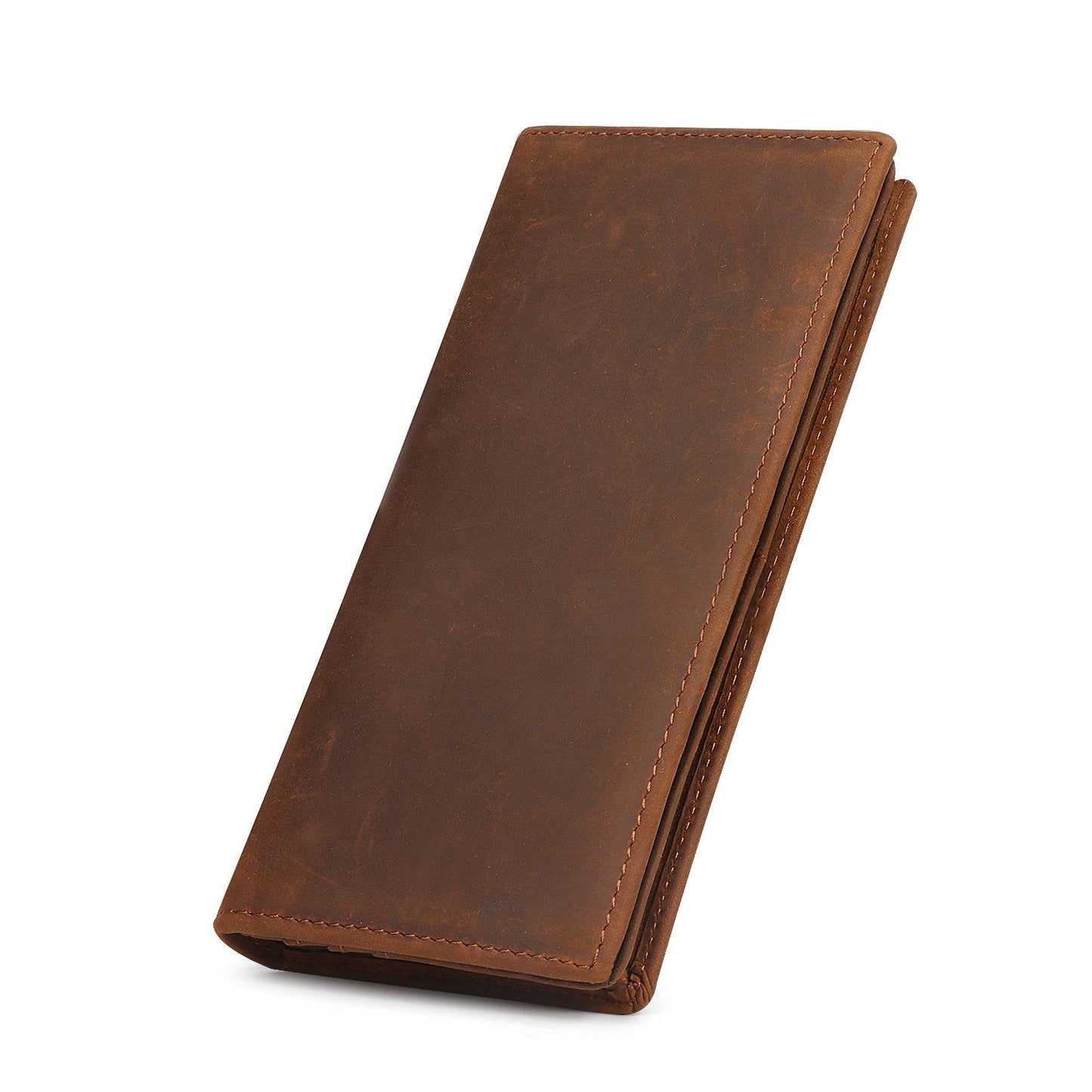 Kattee Men's Vintage Genuine Leather Long Wallet for Checkbook Credit Cards