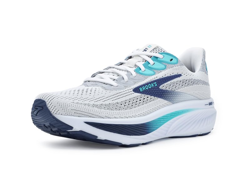 Brooks Men's Ghost 17 White/Beacon Blue/Ipanema 14 Medium