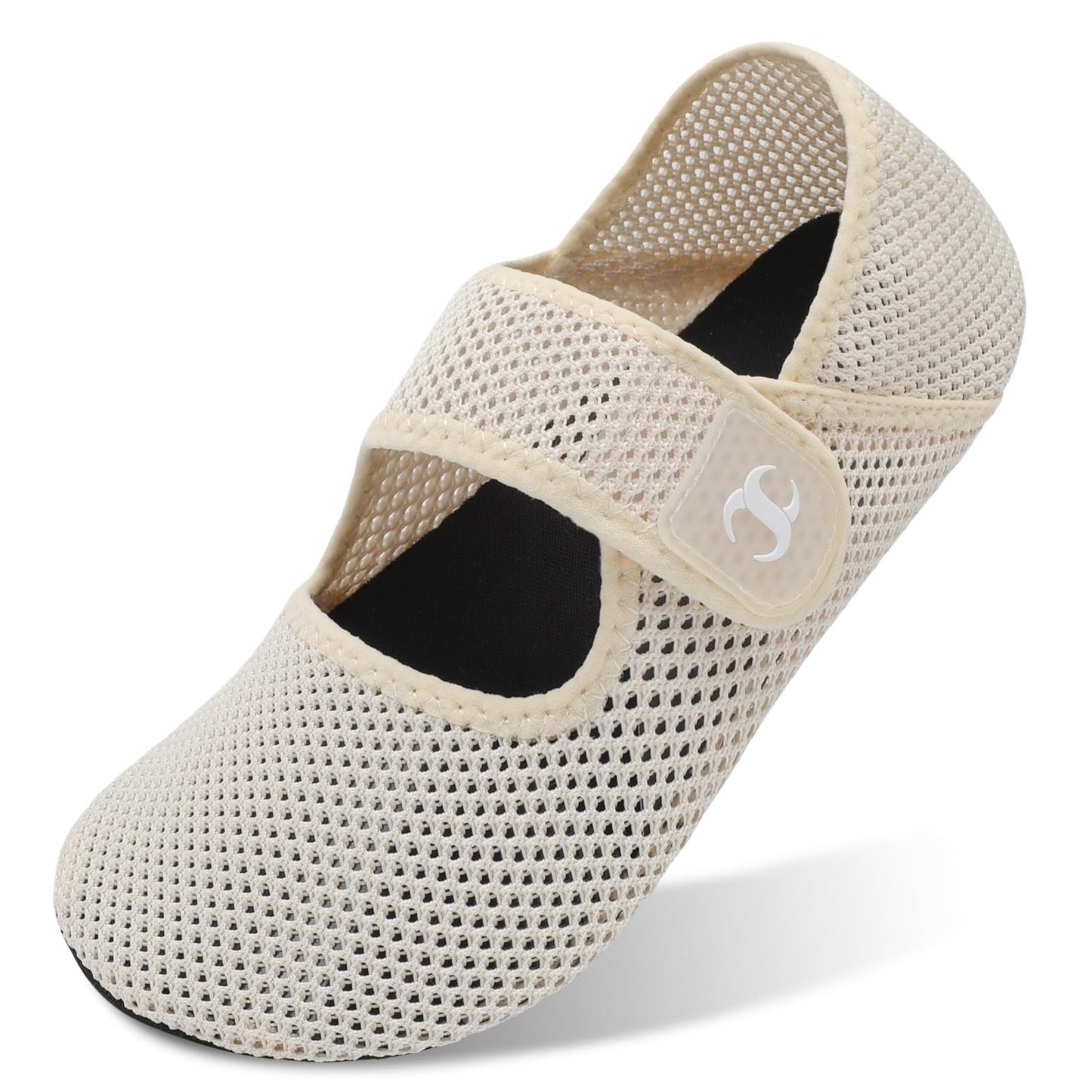 Scurtain Women's Summer Sandals White Shower Shoes Beach Swim Water Shoes Pool Swimming Aqua Shoes Wide Width Barefoot Sandals Rubber Slip On Slids Size 6.5-7.5