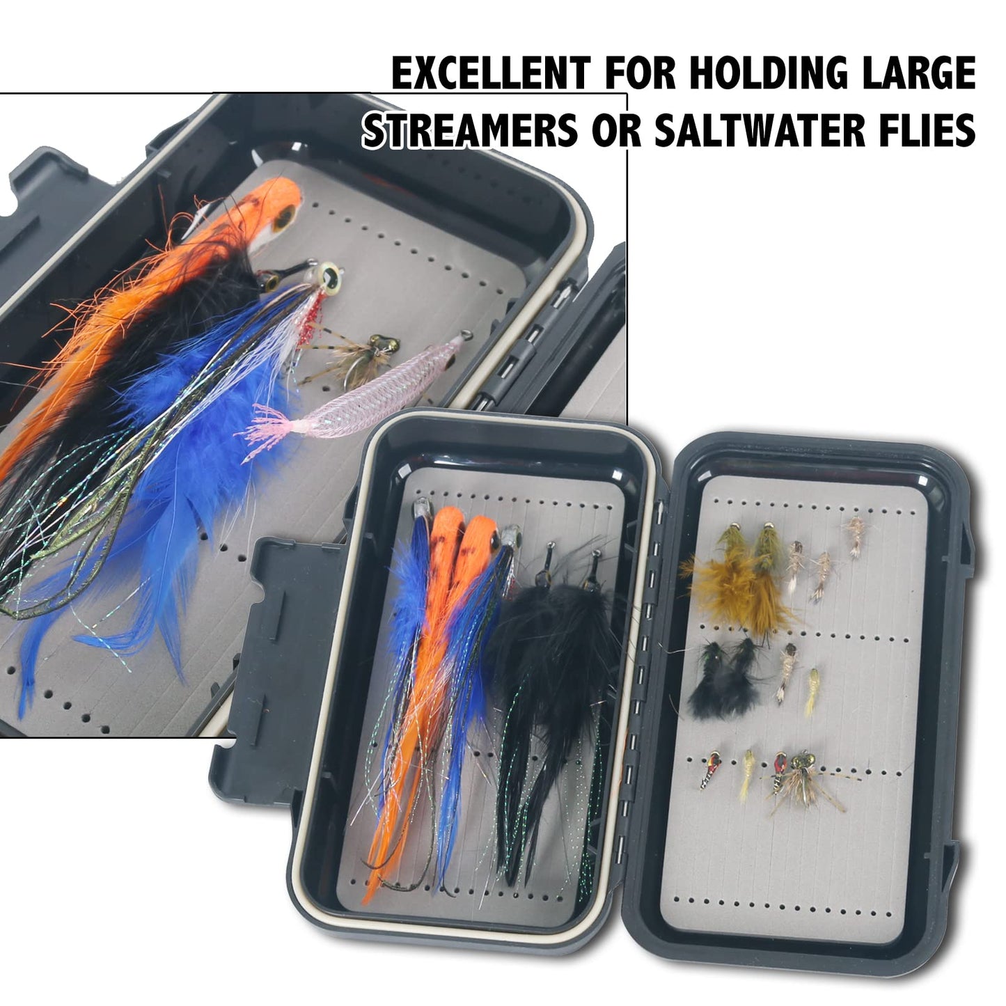 Maxcatch Streamer Fly Fishing Box Double Sided Waterproof Jig Box For Flies