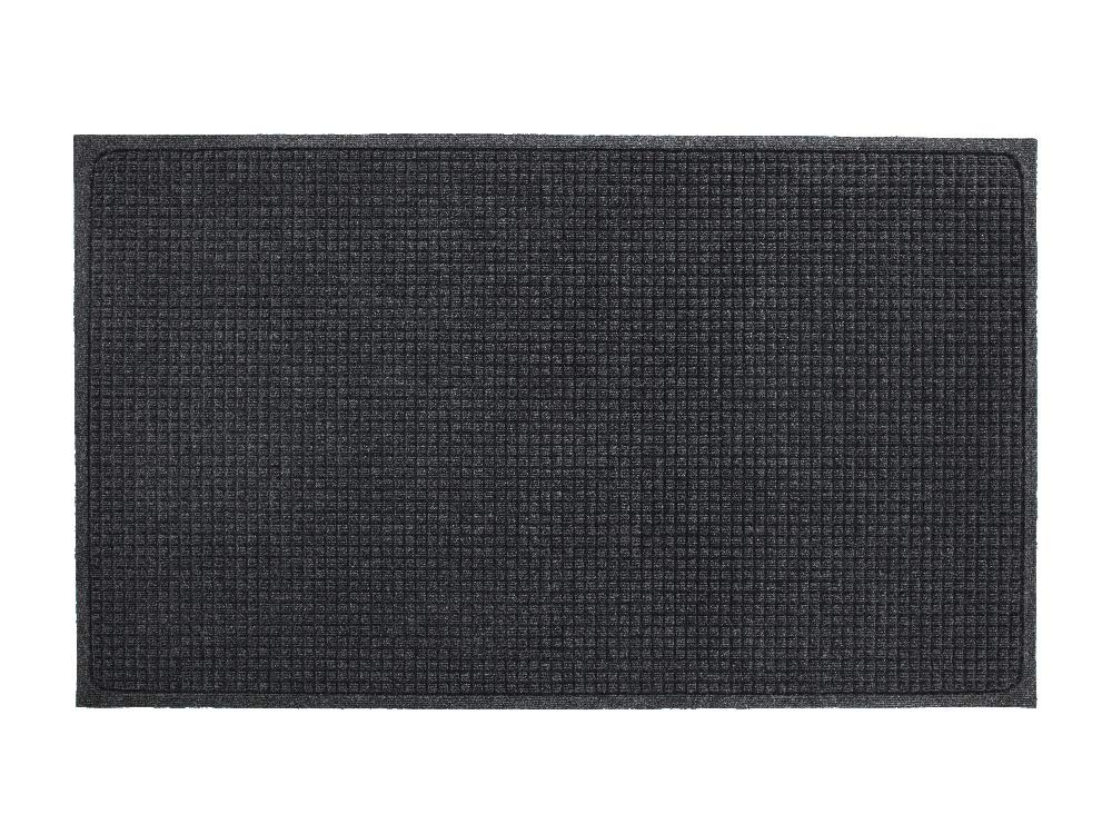 Guardian Floor Protection EG030504 EcoGuard Indoor Wiper Floor Mat, Recycled Plastic and Rubber, 3' Length, 5' Width, Charcoal