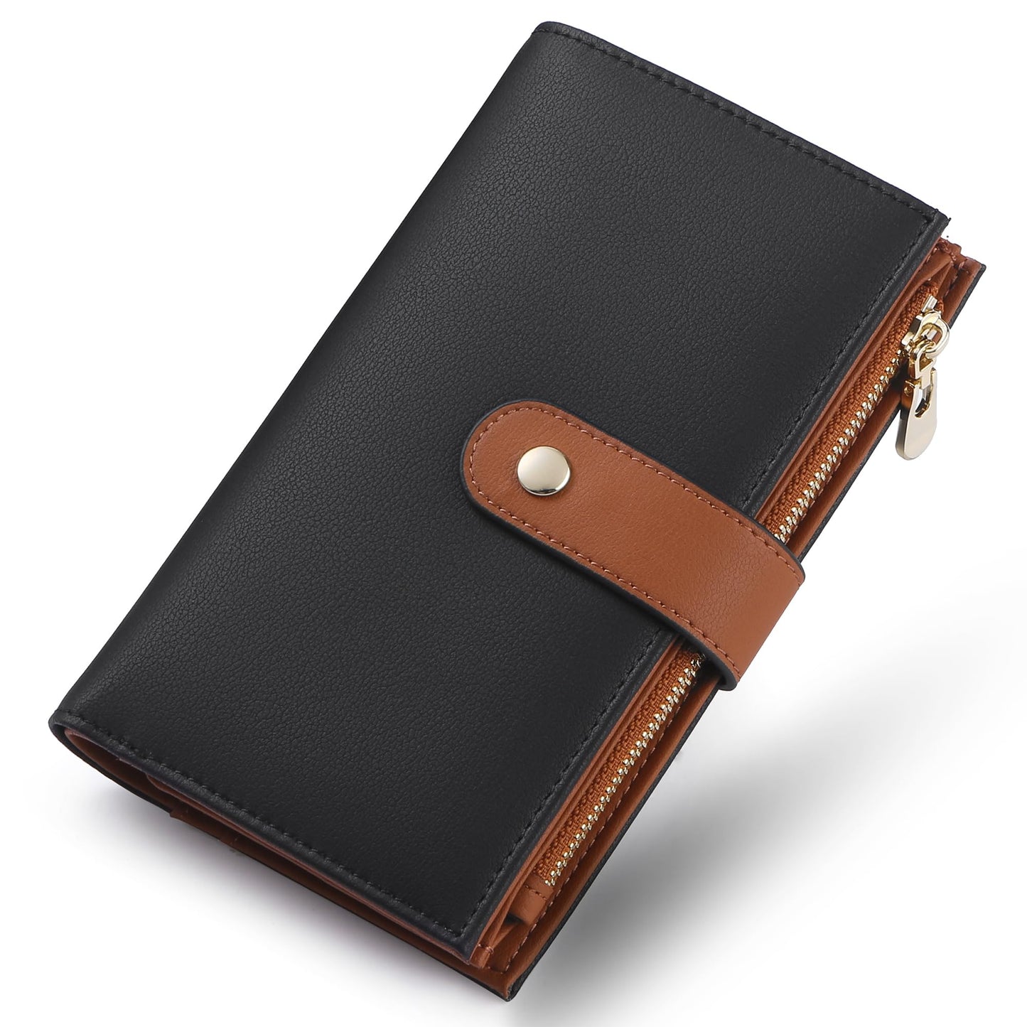 yiijay Wallet Women RFID Blocking Multi Cards Wallet Credit Card Holder for Women Large Capacity Lady Leather Trifold Travel Wallet with Pen Holder