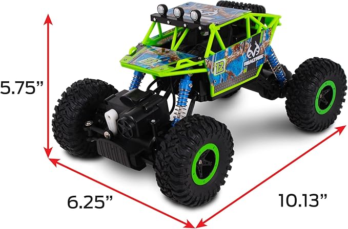 NKOK Realtree: 1:16 Scale RC: Rock Crawler - Edge Camo Green - 2.4 GHz Radio Control #81611 Competition Series Real Time 4x4 Officially Licensed Ages 6+