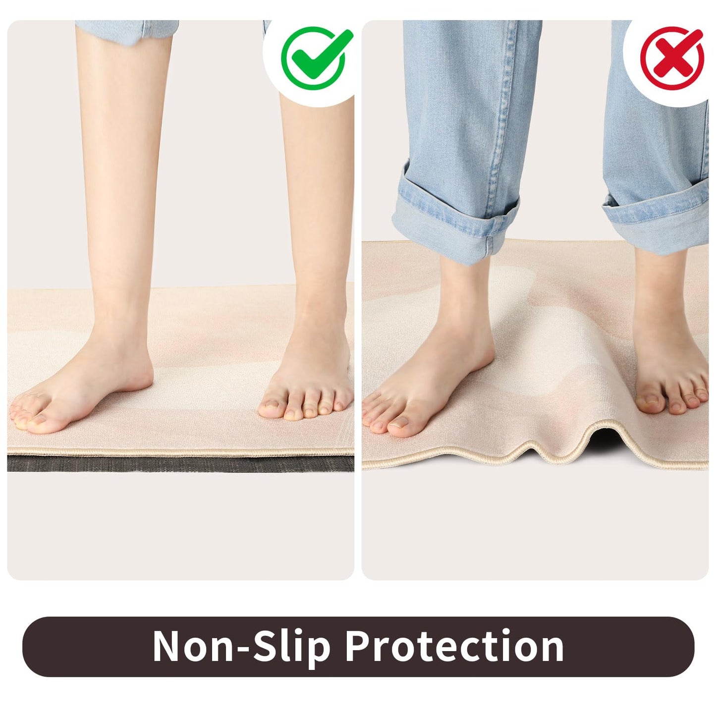 PureFit 4x6 Rug Pad Gripper for Hardwood Tile Floors Carpet, Anti Slip Rug Grips, Dual Dense Non Slip Rug Pads Mats