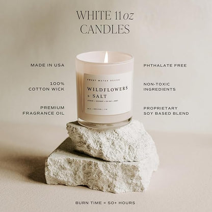 Sweet Water Decor Sunday Brunch Candle - Soy Apple, Bourbon, and Maple Candles for Home - 11oz White Jar, 50+ Hour Burn Time, Made in The USA - Summer Candle Decor