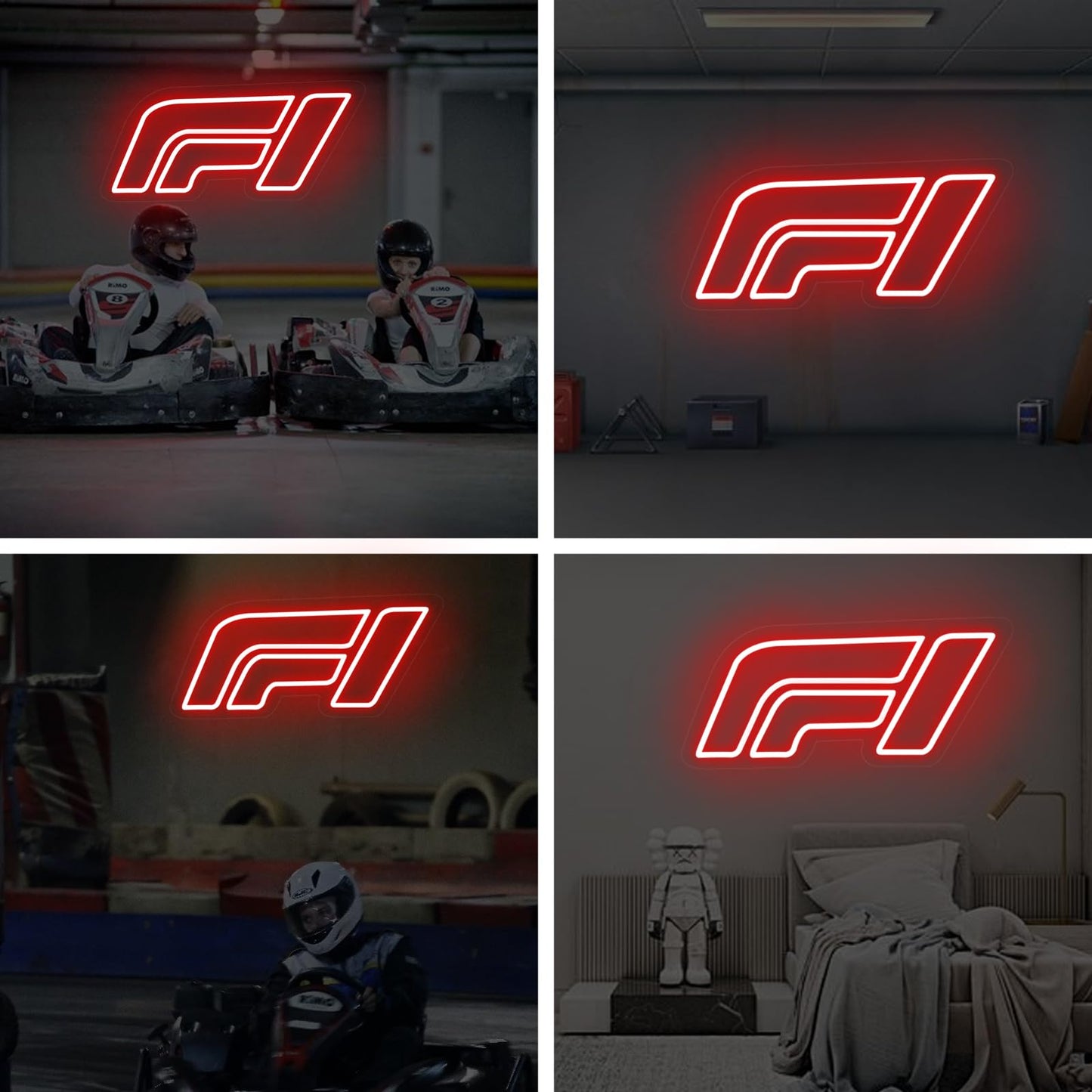 Racing Logo Neon Sign, MotorSport LED Light, Racing Sports Neon Sign, Garage Decor, Sport Car Sign, Racing art Decoration, 15.7"x7.1"
