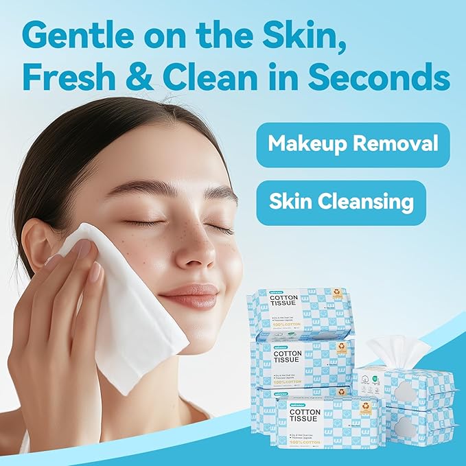 Winner Soft Face Towels, Upgraded Thicker 100% USDA Biobased Facial Towels