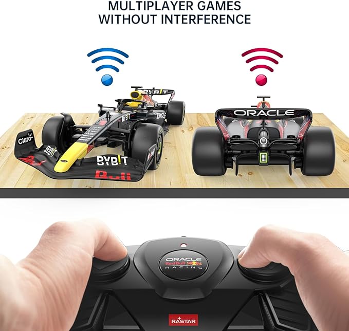 RASTAR Red Bull F1 1/18 Scale RC Car - 2022 Oracle Racing Remote Control Formula 1 RB18 Sergio Perez Model - Dark Blue 2.4G for Kids Adults