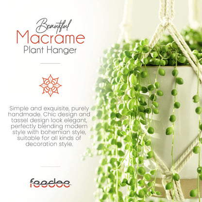 Macrame Plant Hangers Indoor Macrame Hanging Planters for Indoor Plants, 6 Pack Hanging Plant Holders Indoor Hanging, Macromay Plant Hangers for Indoor Plant Hanger, Outdoor Flower Pots Holder