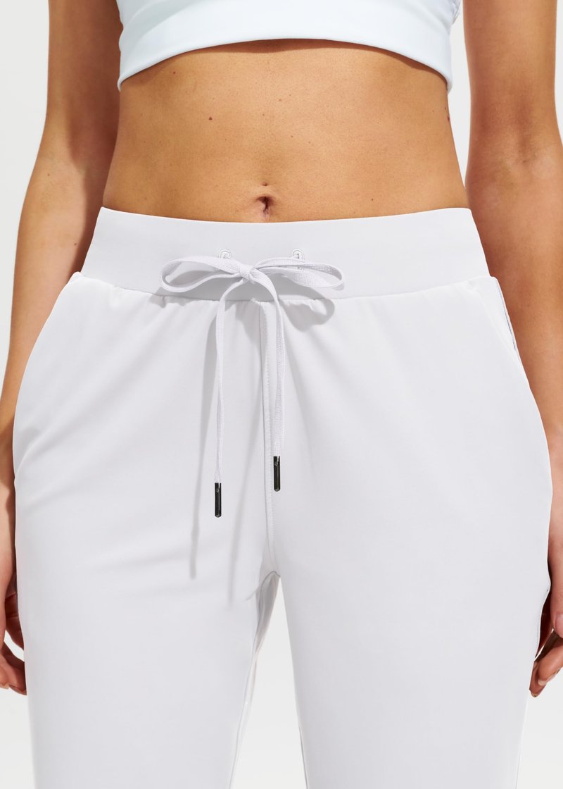 Libin Joggers for Women Yoga Sweatpants Athletic Dance Workout Leggings Tapered Lounge Casual Teacher Pants for Running Cloths, White M