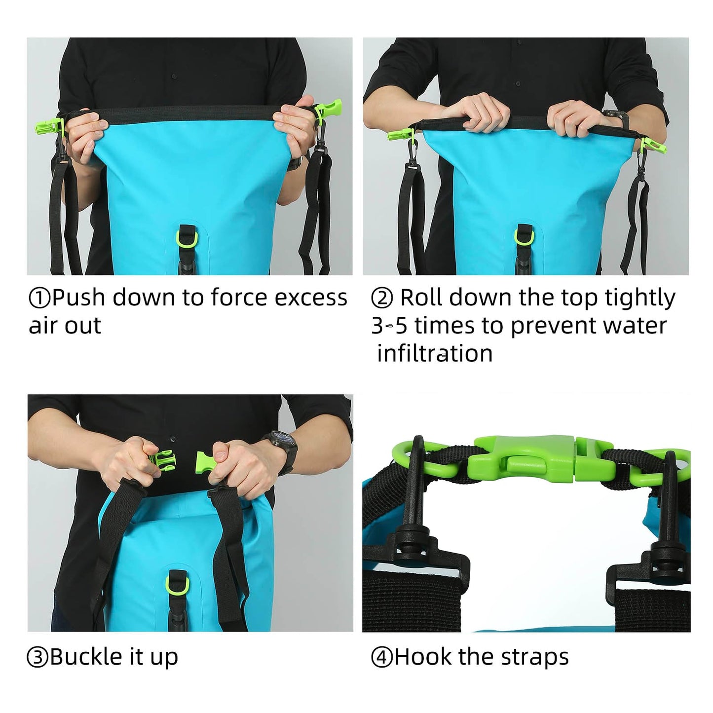 ROCK CLOUD Dry Bag Waterproof 20L Dry Sack for Kayaking Rafting Boating Beach Surfing Swimming Canoe Camping Hiking Fishing Ski