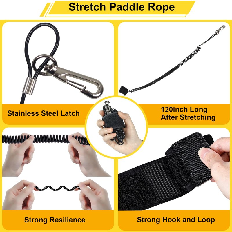 Frebuta Kayak Paddle for Adults,70 to 96in Paddle Board Paddles Telescopic Frosted Pipe Shaft Kayaking Boating Canoeing with 1 Free Paddle Leash Double Oar Float Paddle Sturdy Durable Extendable