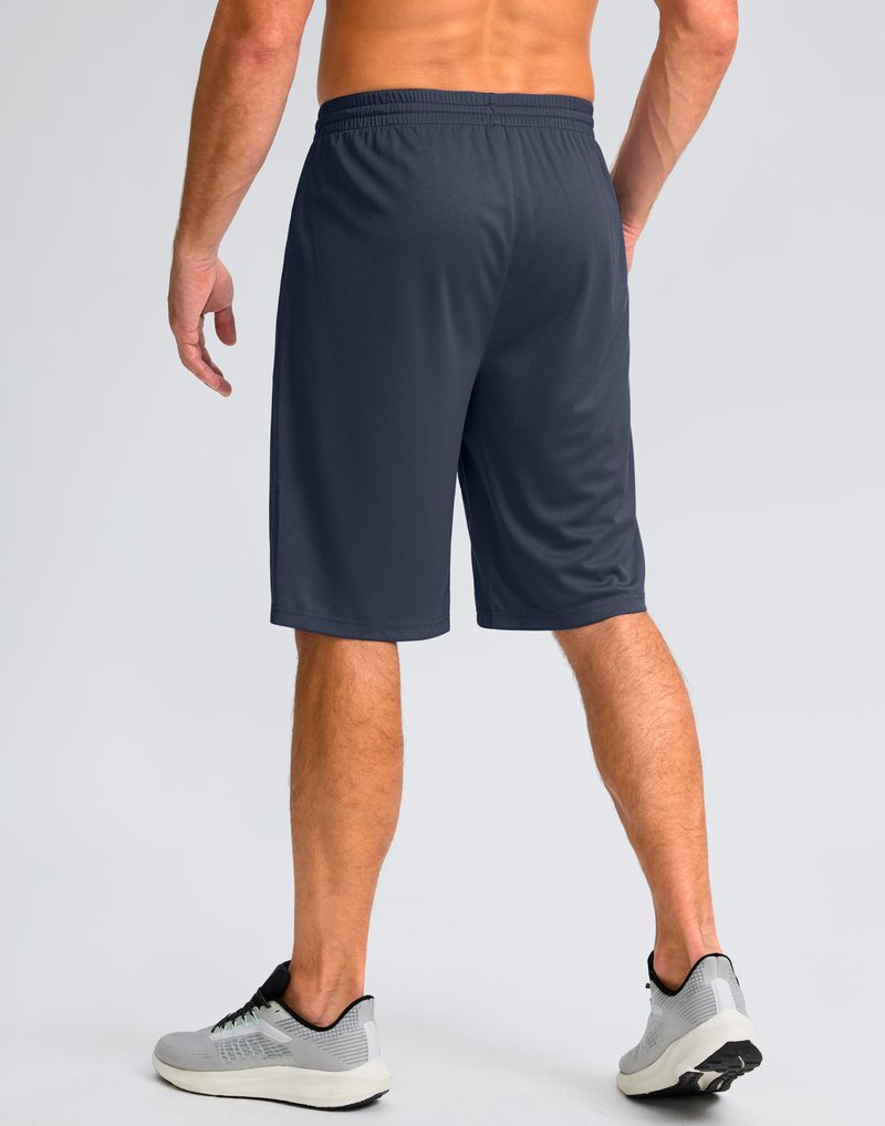 G Gradual Men's Athletic Shorts with Pockets 9" / 11" Long Basketball Shorts Lightweight Quick Dry Gym Workout Shorts for Men(Navy,XXXL)
