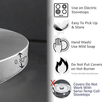 Christmas Decor Electric Stove Burner Covers，4 Pcs Xmas Decor Round Stove Burner Covers，8 Inches and 10 Inches，Gas Stove Burner Cover,Metal Cooktop Christmas Tree Decorative，Home Decor,Kitchen Decor