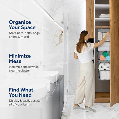 ZOBER Hanging Closet Organizer, 5-Shelf