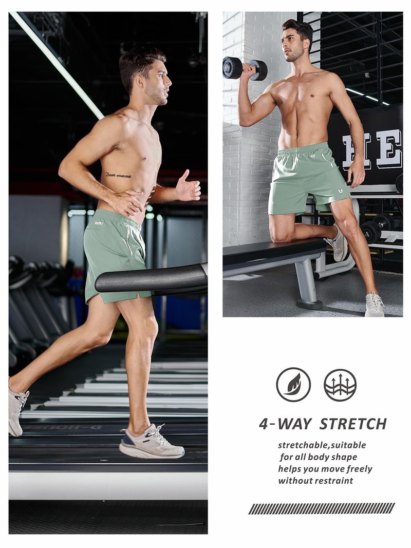 NORTHYARD Men's Running Athletic Shorts 5"/ 7"/ 9" Workout Gym Short Tennis Quick Dry Active Sport Hiking Basketball-5'' LODENFROST-L