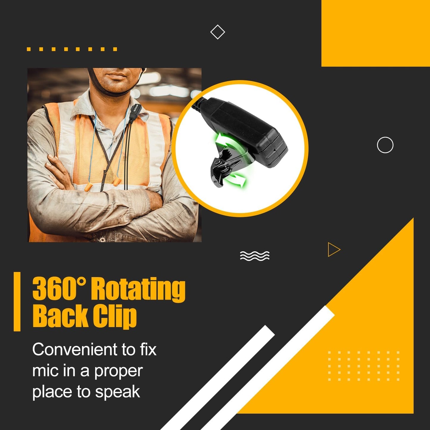 Retevis RB48 Walkie-Talkie Earpiece with Mic 1 Pin 2.5mm, Transparent Acoustic Tube, Compatible RB48 RB48 Plus RB48A RB48 Pro RT49 RT49B RT49P Two Way Radio, Walkie Talkie Headset(2 Pack)