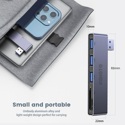 Fidioto USB Hub, 4-Port USB Splitter(1 * 3.0 Hub, 3 * 2.0 Hub) USB Splitter USB Expander for Laptop,Windows PC,Mac,Printer,Flash Drive,Mobile HDD, Notebook PC