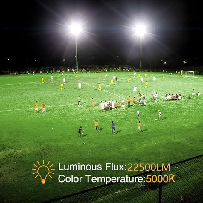 200W LED Flood Light 2 Pack, 22500lm Super Bright Security Lights, IP66 Waterproof Outdoor Flood Light, 5000K Daylight White Floodlight for Yard, Garden,Basketball Court, Arena