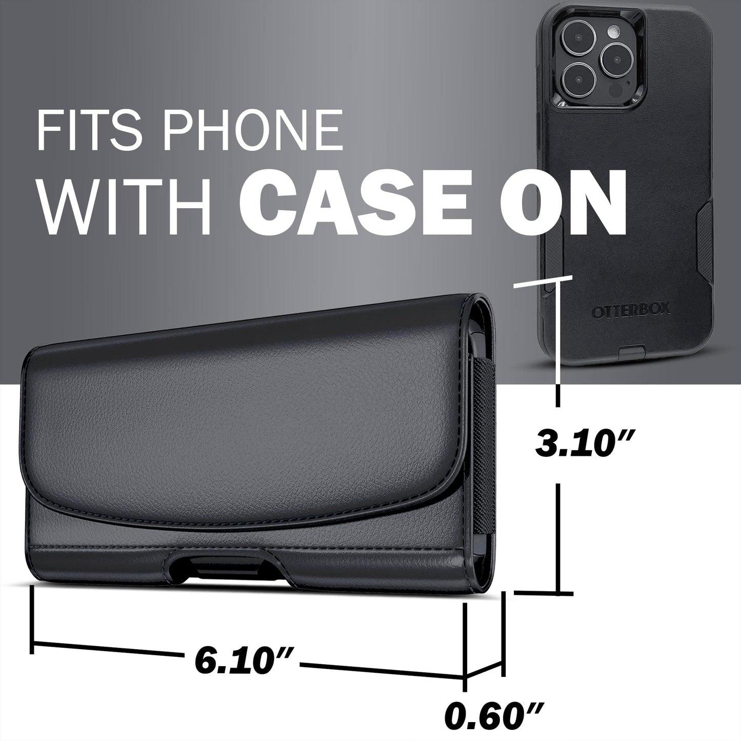 Meilib Cell Phone Case for Samsung Galaxy S26 S25 S24 S23 S22 S21 5G, Premium Holster with Belt Clip for Men, ID Card Magnetic Pouch, Black