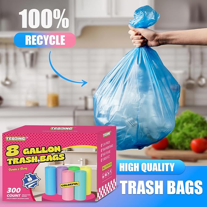 300 Count 8 Gallon Trash Bags