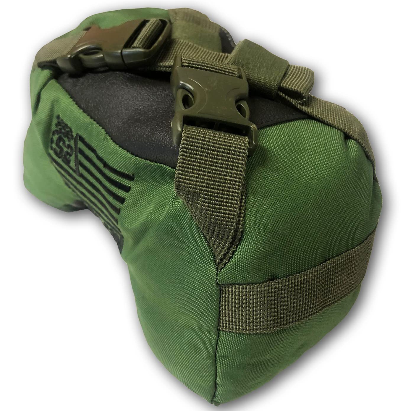 S2Delta PRS Large Shooting Bag Rest C-Shape, Prone Shooting Bag, Front Shooting Rest, or Rear Bag for Precision Shots Off Barricades (Green)