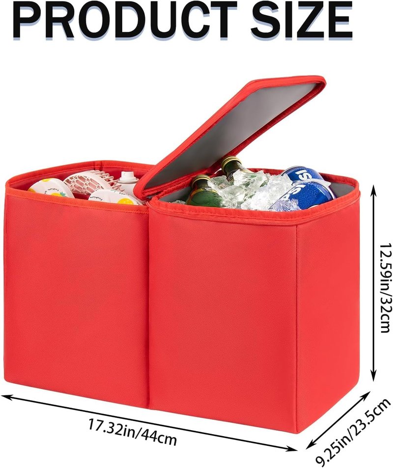 Cooler Organizer Insert for Bogg Bag XL - Leak-Proof Portable Ice Chest with Divider Tray and Zipper - Topper Tray and Cup Holder Compatible Accessories