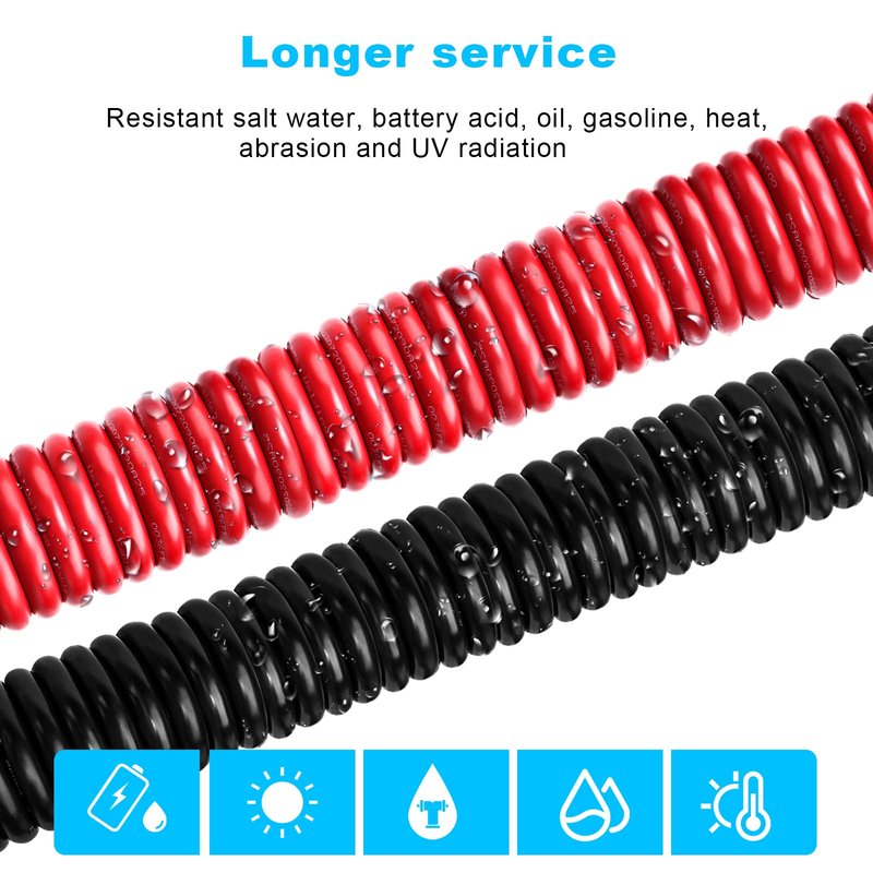 16 Gauge Marine Wire Tinned Copper Boat Cable, Standard USA OFC Oxygen Free Copper Wire for Automotive Boat Speakers Solar Outdoors (16 Gauge 30FT Red+30FT Black)