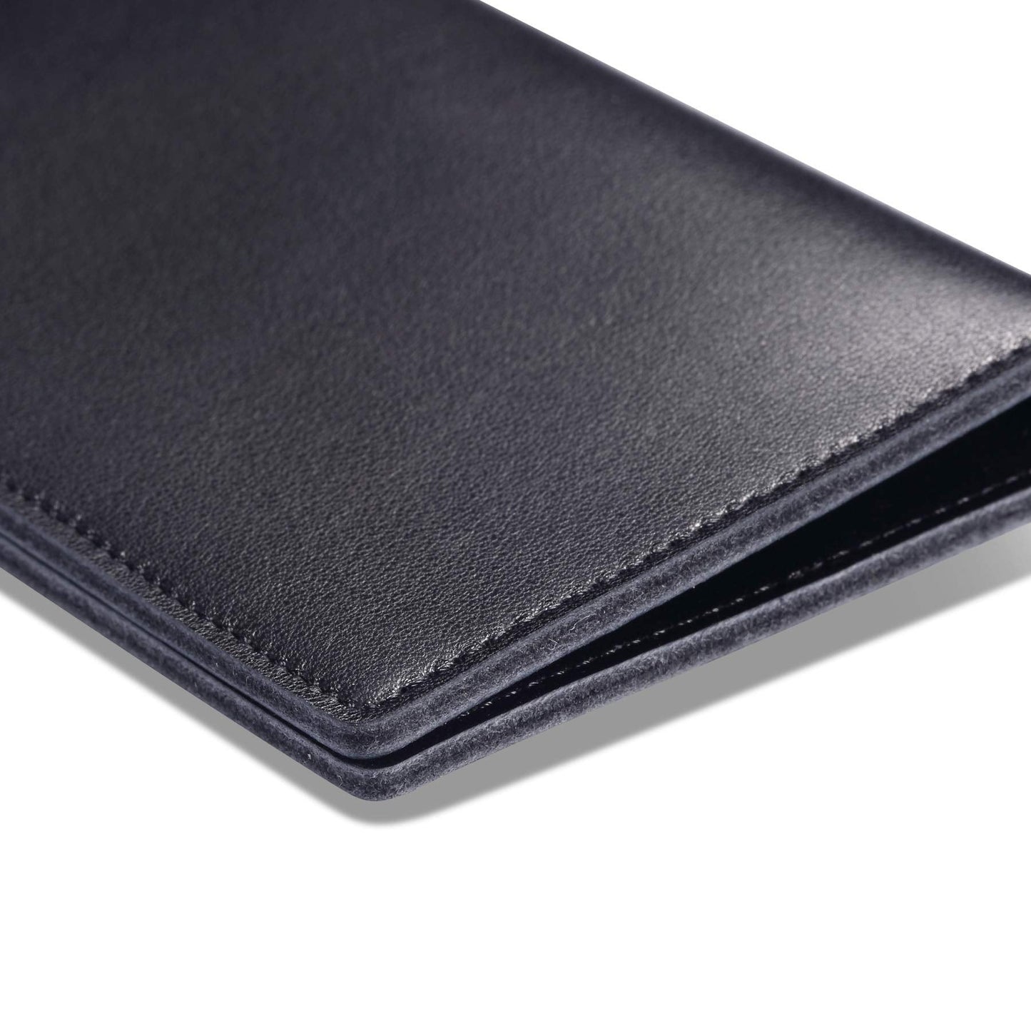 HISCOW Minimalist Thin Bifold Card Holder - Italian Calfskin