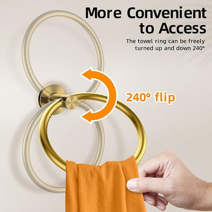 Towel Ring 2Pack, SUS304 Stainless Steel Hand Towel Holder