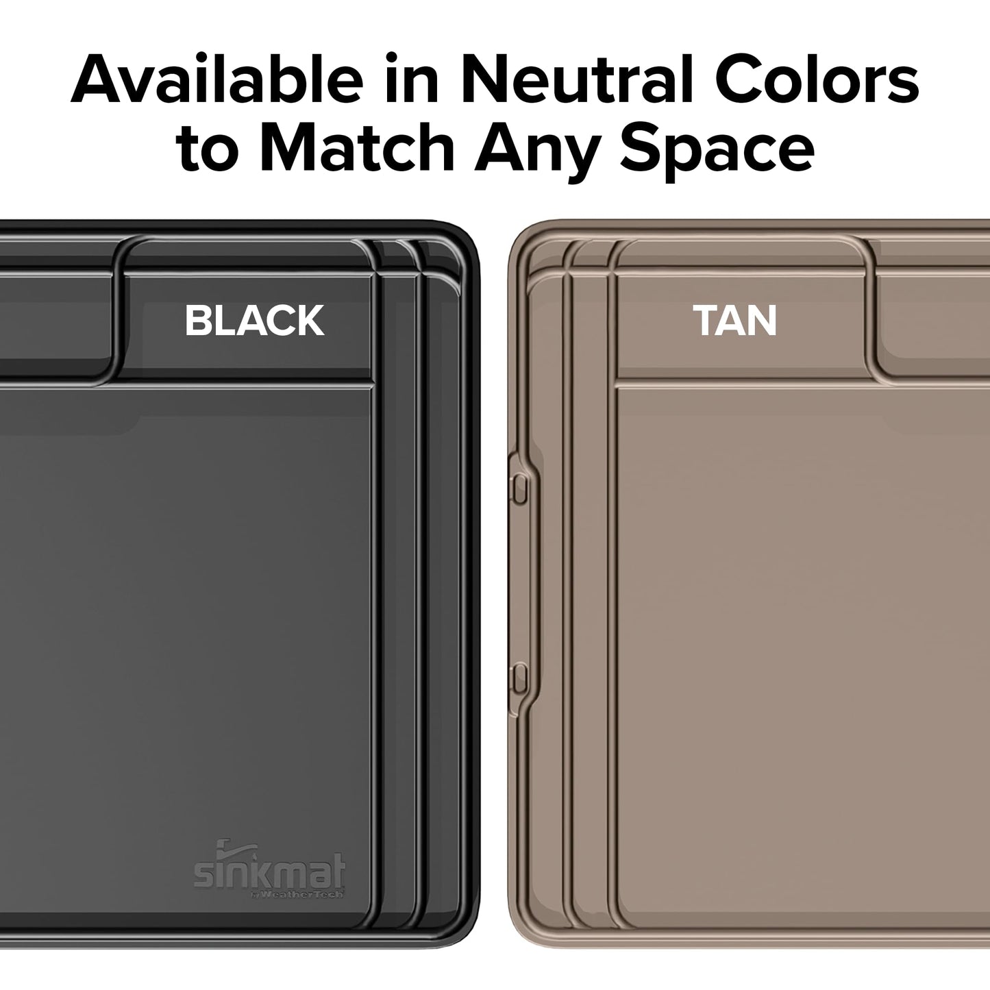 WeatherTech SinkMat – Waterproof Under Sink Liner Mat for Kitchen Bathroom – 28” x 19” Inches - Durable, Flexible Tray – Home undersink Organizer Must Haves, Tan