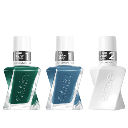 Essie Gel Couture Longwear Nail Polish Kit, Sheer Nude Pink, Fairy Tailor + Top Coat, 0.46 fl oz each