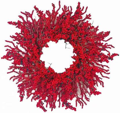 20 Inch Christmas Wreath for Front Door,Artificial Berry Wreath, Modern Farmhouse Flower Wreath, Used for Window, Wall, Porch, and Other Indoor and Outdoor Home Decorations