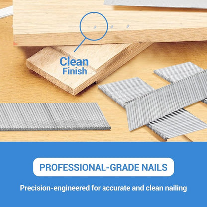 meite 16 Gauge 20 Degree Angled Finish Nails 1-1/4 Inch Leg Galvanized No-rust Finishing Nails for Finish Nailer Gun - Cabinet Crown Baseboard 10,000PCS