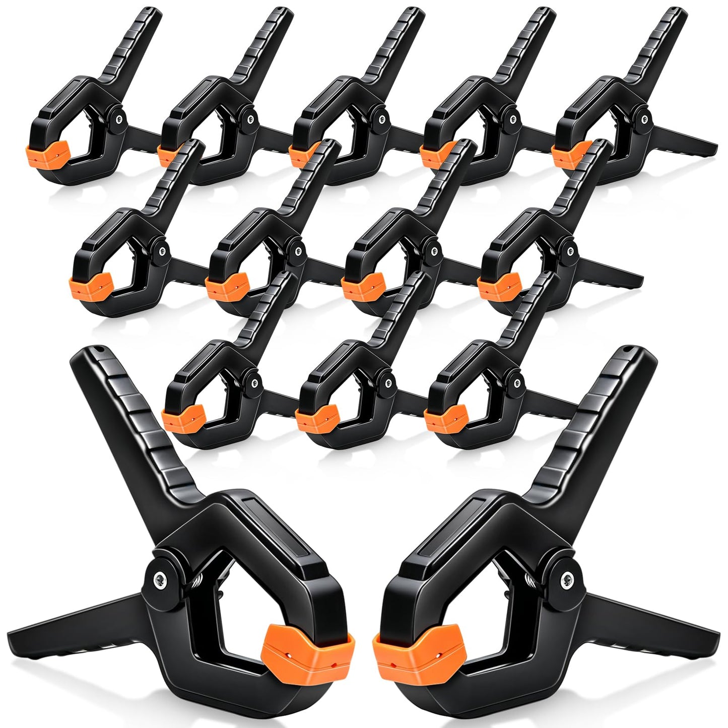 14 Pack Spring Clamps, Backdrop Clips, Balloon Arch Clips, 3.5 inch Heavy Duty Clip Plastic Small Spring Clip, Wood Clamps for Backdrop Stand, Crafts, Tarp, Woodworking, Pool Cover, Photography