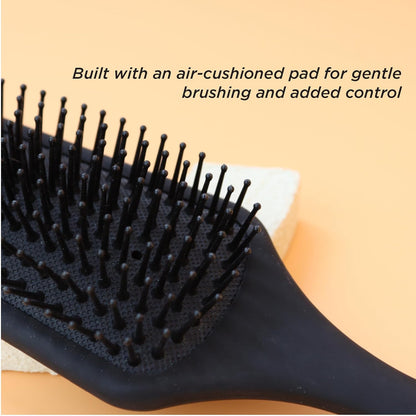 Denman (Black) Mini Paddle Cushion Hair Brush for Blow Drying, Detangling & On the Go Travel - Comfortable Styling, Straightening & Smoothing - For Women and Men, D84