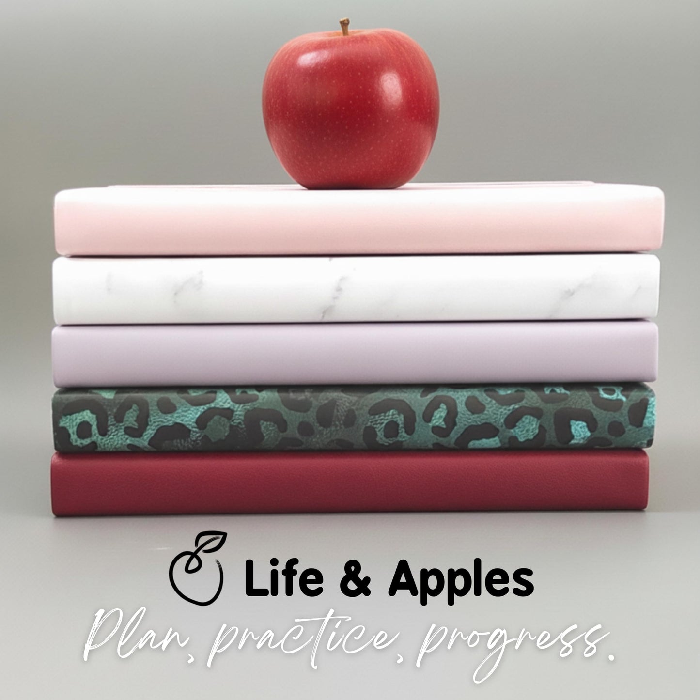 Life & Apples Daily Wellness Journal - Guided Journal & Planner for Wellbeing, Gratitude & Healthy Routines | Food & Fitness Journal, Habit Tracker, Weight Loss Diary | Undated A5 Lavender