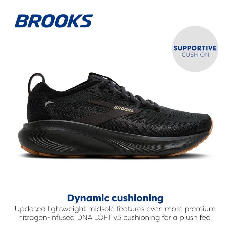 Brooks Women’s Adrenaline GTS 25 Supportive Running & Walking Shoe - Black/Biscuit - 5.5 Medium