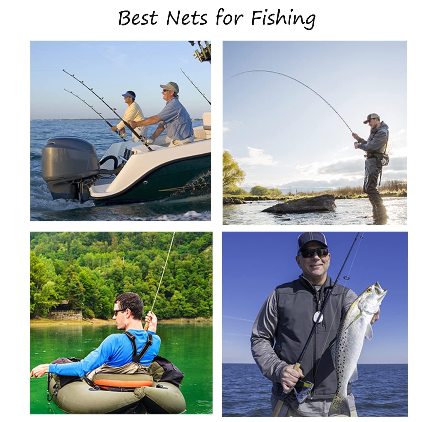 Fly Fishing Landing Net Soft Rubber Mesh Trout Fishing Net, Rubber Coated Landing Nets for Easy Catch and Release