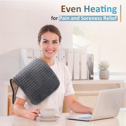 Comfytemp Heating Pad for Back Pain & Cramps Relief, FSA Eligible Electric Large Heat Pad, 2H Auto Off, Christmas Gifts for Women Men Mom Dad, HSA Moist Neck Shoulder Heated Pad, Washable, 12"x24"