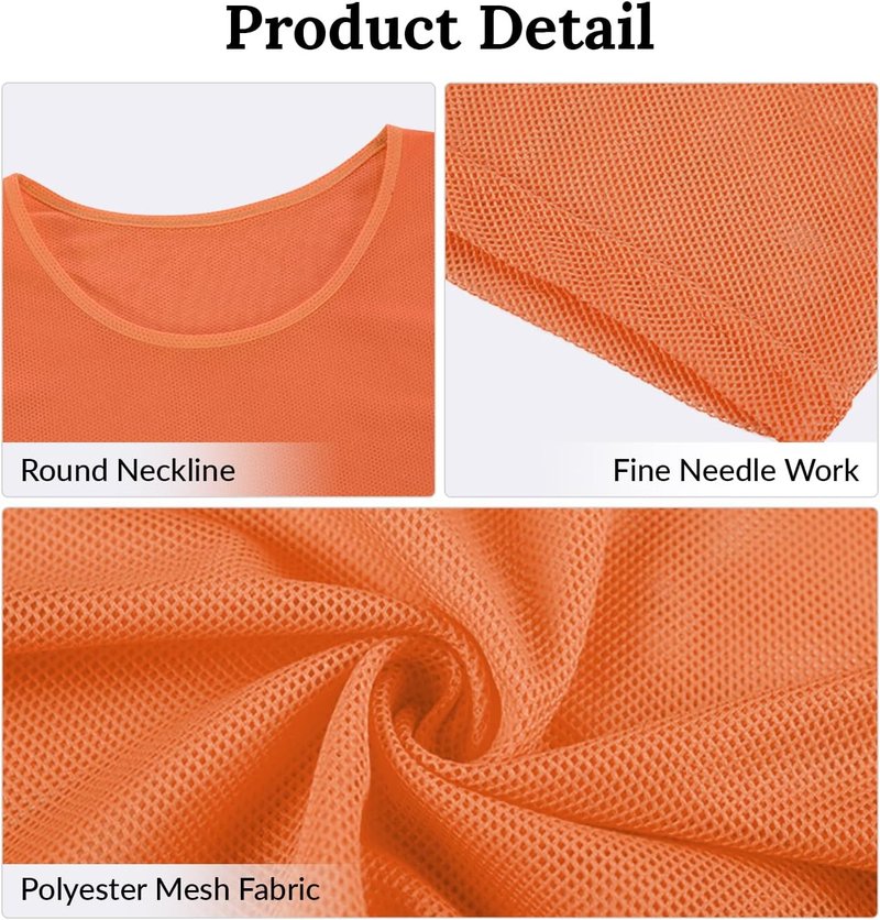 Youth Soccer Pennies - Team Practice Vests for Football | Set of 12 in Various Sizes