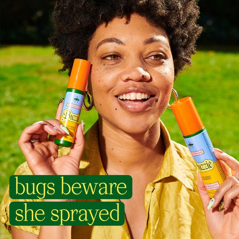 Buzzie Bug Spray for Kids & Family - Plant and Essential Oil-Based Mosquito Spray, 3Hr Protection, TSA Travel Safe | 2 Pack (4oz + 1.7oz)