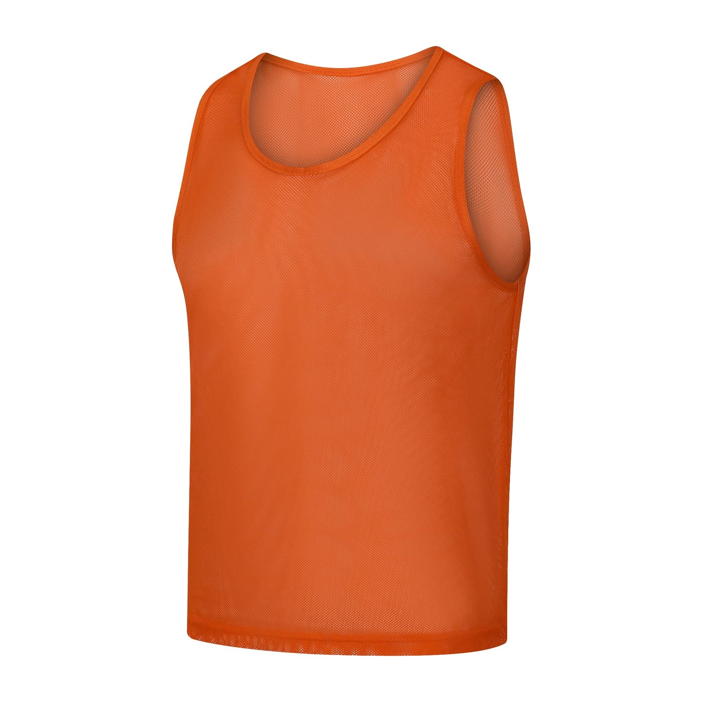 SPTEHW Scrimmage Vests Pinnies Team Practice Jerseys for Kids,Youth and Adult Sports Soccer,Football,Basketball(12 Pack)（Orange,XL）