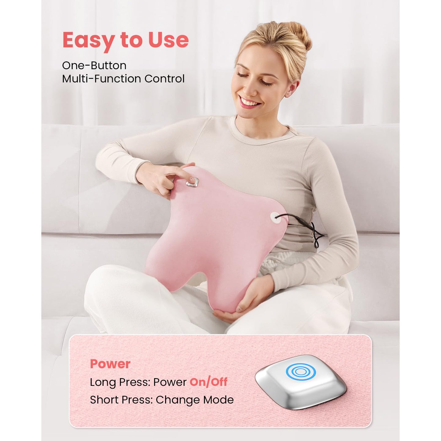 BOB AND BRAD Cordless Back Massager with Heat FSA Eligible HSA Eligible, Shiatsu Neck Massager for Pain Relief Deep Tissue, 3D Kneading Massage Pillow for Pain Relief, Birthday Gifts for Women Men
