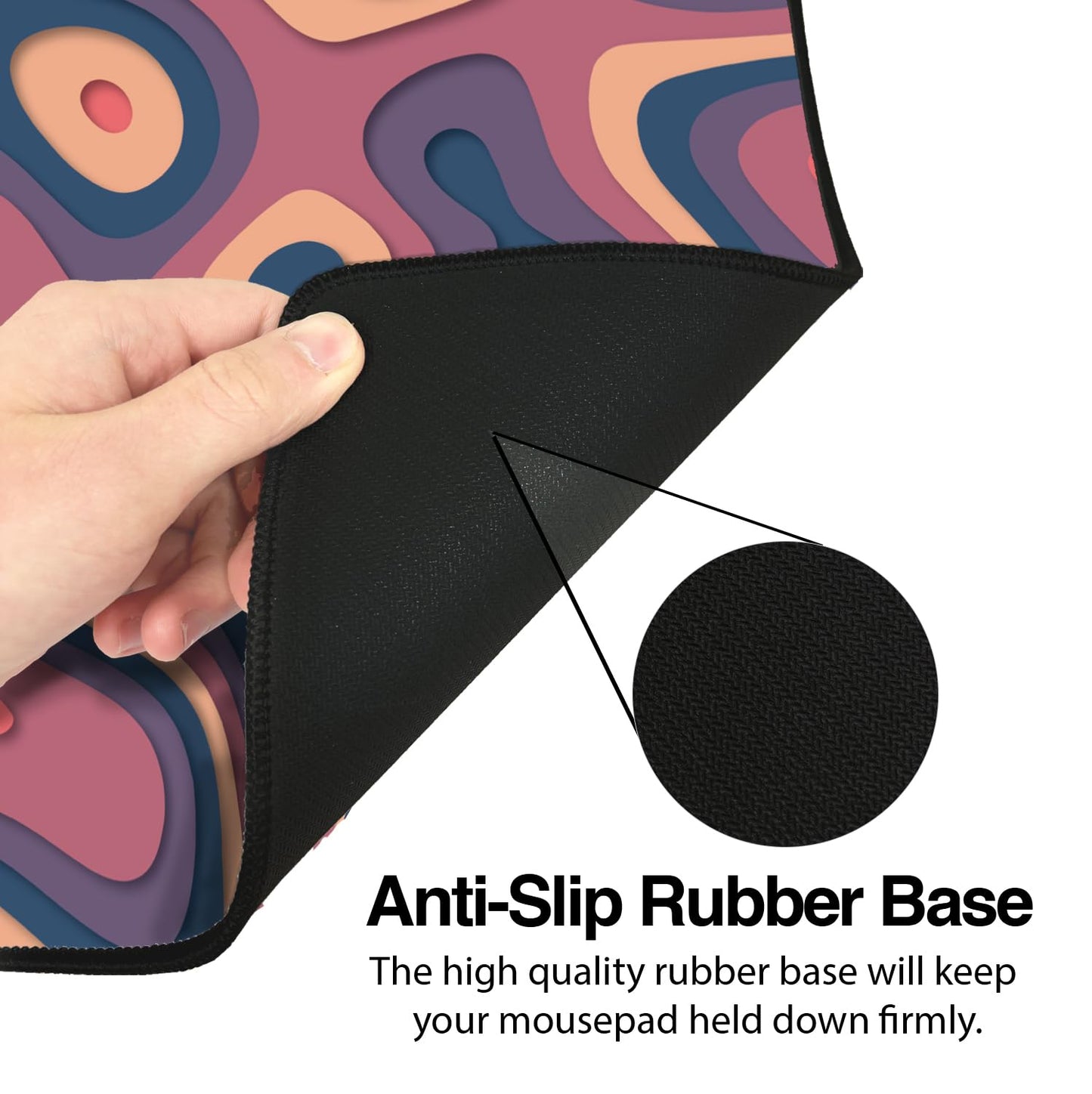 Large Gaming Mouse & Desk Pad with Abstract Pattern, Extended Size Desk Mat, Non-Slip Surface (Multicolor 2, 24 x 13.5 inches)