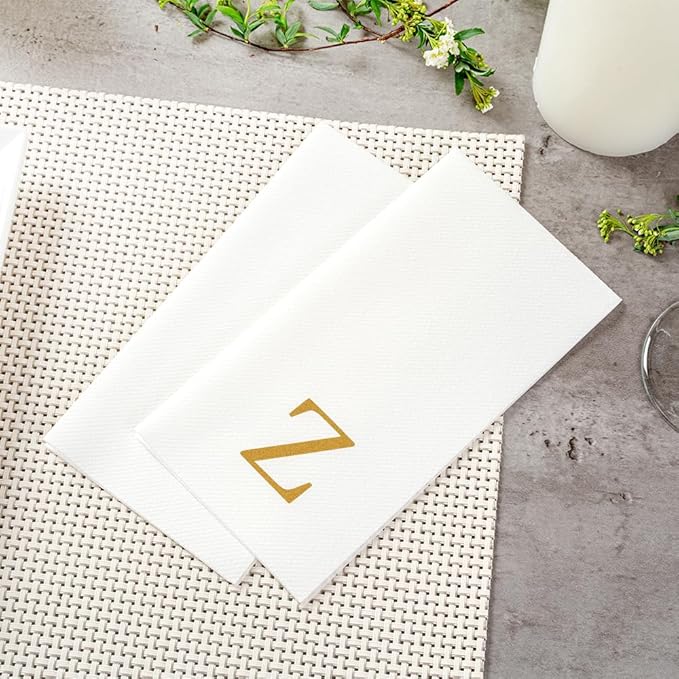 Luxenap 15.8 X 7.9 Inch Linen-Feel Guest Towels, 2000 Lettered Hand Towels